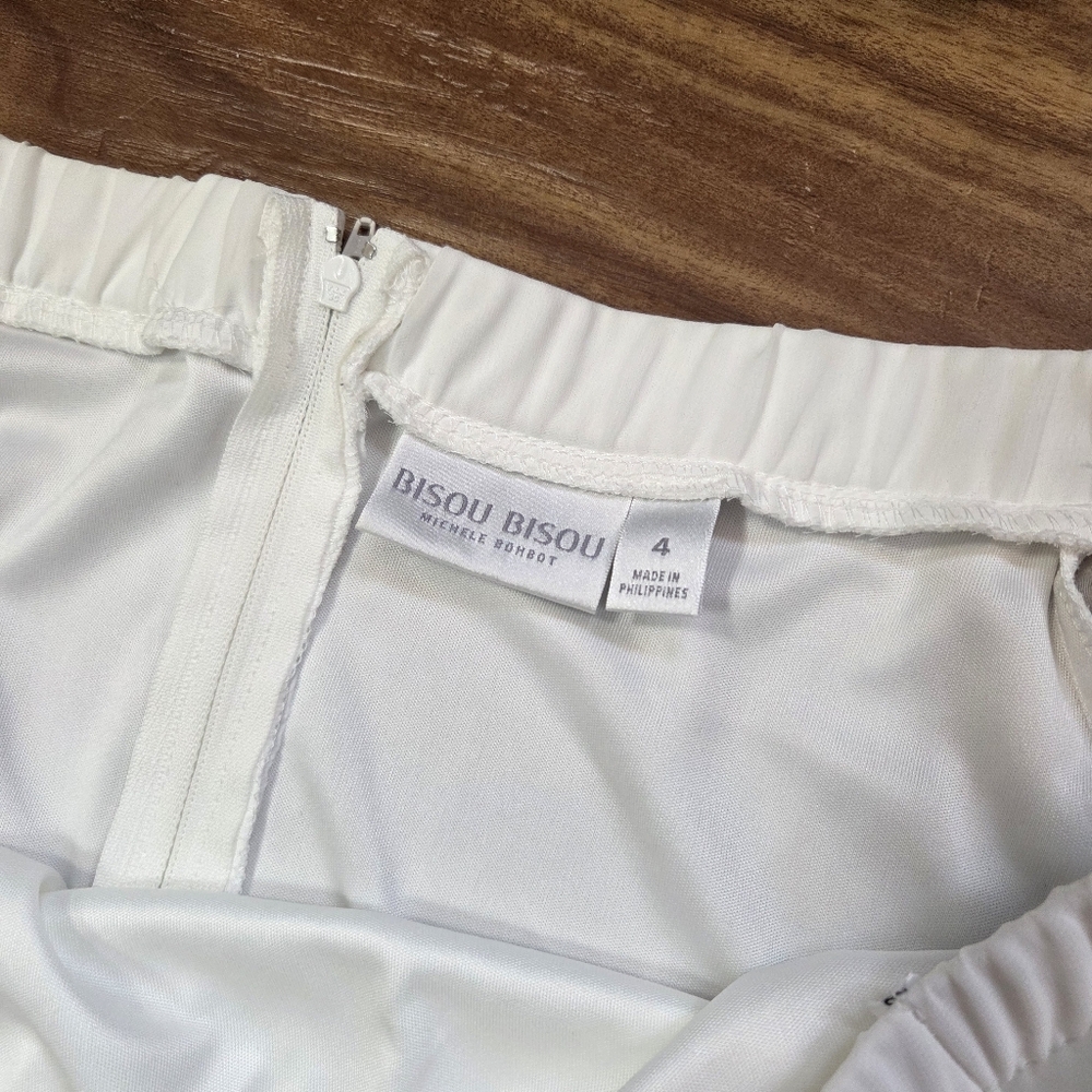 Bisou Bisou By Michele Bohbot White Casual Boho Wedding Dress - Picture 4 of 8